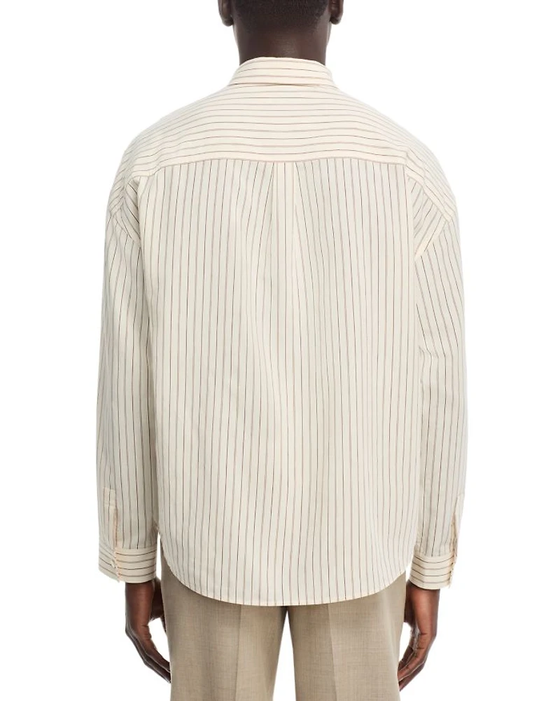 Striped Regular Fit Wool Shirt