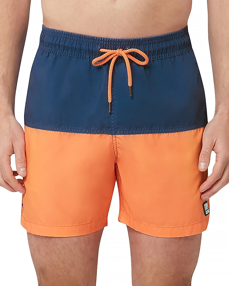 Tom & Teddy Color Blocked 6 Swim Trunks