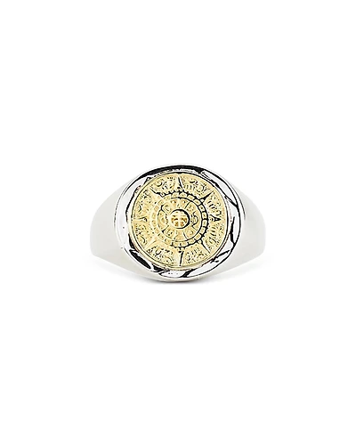 Serge DeNimes Silver and Gold Plated Compass Ring