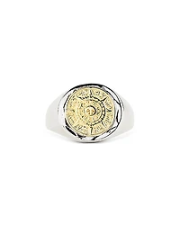 Serge DeNimes Silver and Gold Plated Compass Ring