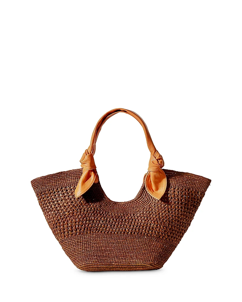 Hereu Medium Raffia Macrame Basket Bag