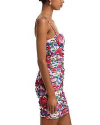 Floral Mesh Mini Dress - Exclusive
