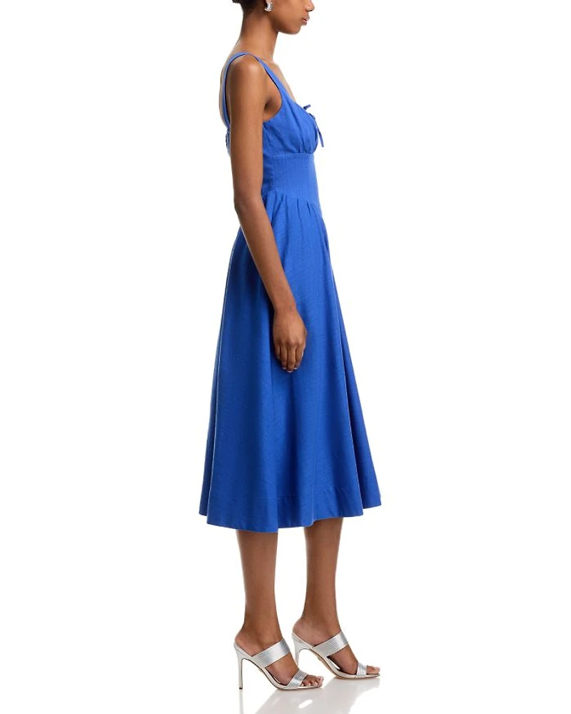 Tie Front Midi Dress - Exclusive