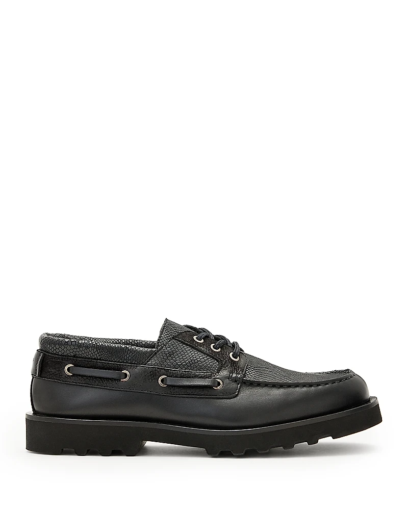 Allsaints Men's Skiff Leather Boat Shoes