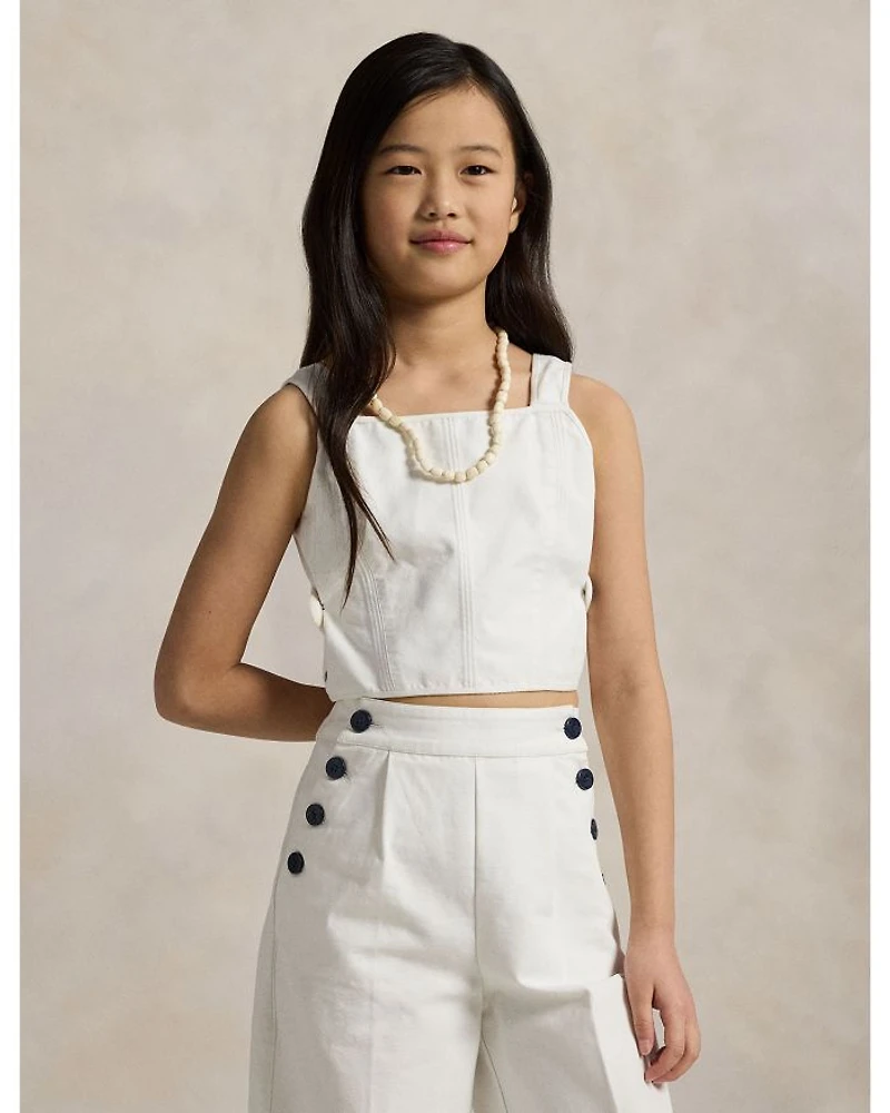 Girls' Cotton Canvas Top & Pant Set - Big Kid