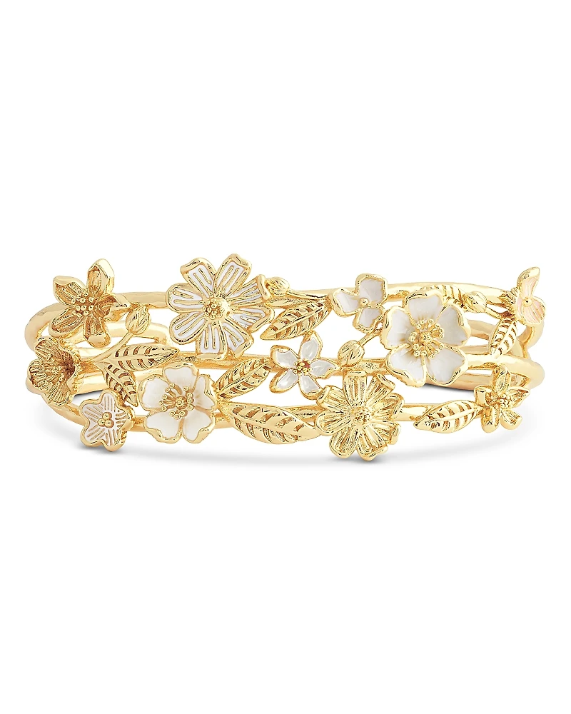Anabel Aram Bloom Triple Row Cuff Bracelet