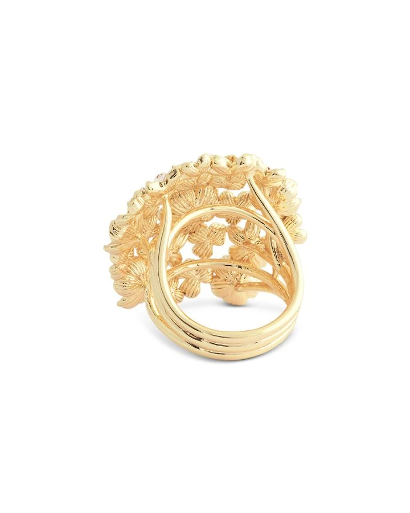 Bloom Gathered Cocktail Ring 18K Gold Plated - Exclusive