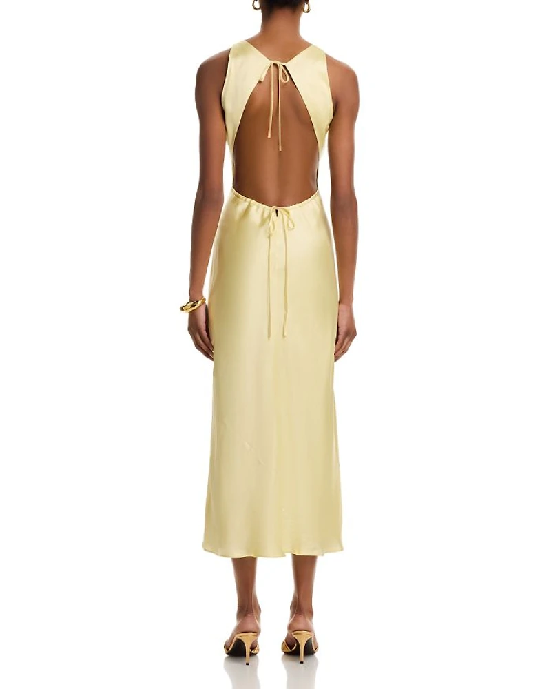 Lina Yellow Midi Dress