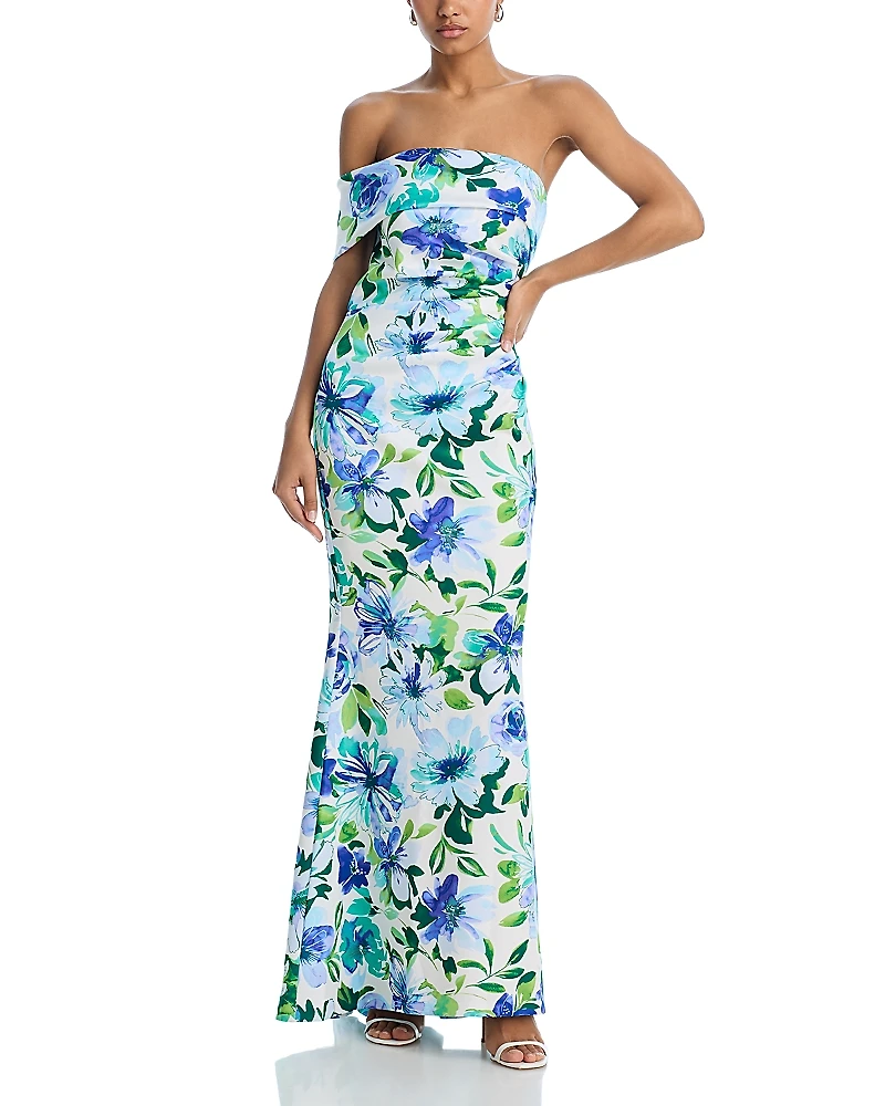 Eliza J One Shoulder Long Dress