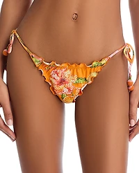 Pq Swim Embroidered Lettuce Edge Bikini Bottom