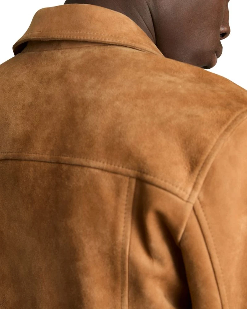 Eden Suede Press Stud Jacket