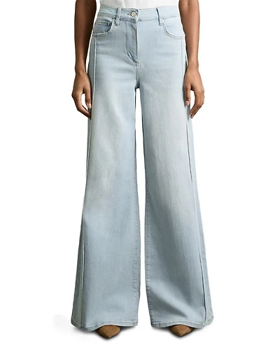 Heather High Rise Wide Leg Jeans Light Blue