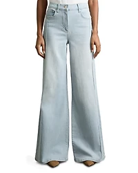Heather High Rise Wide Leg Jeans Light Blue