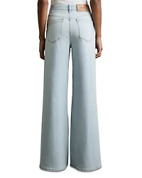 Heather High Rise Wide Leg Jeans Light Blue
