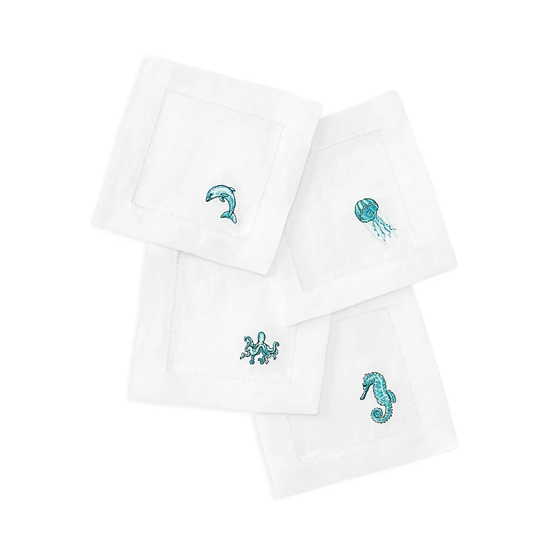 Sferra Amalfi Cocktail Napkins, Set of 4