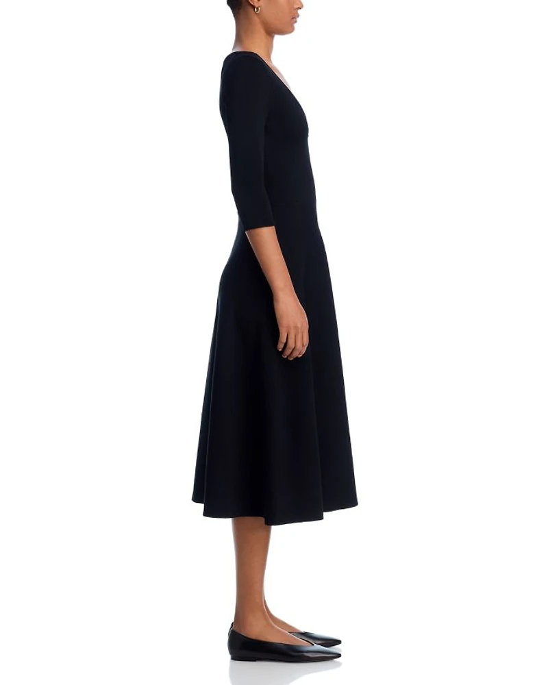 V Neck Knit Dress