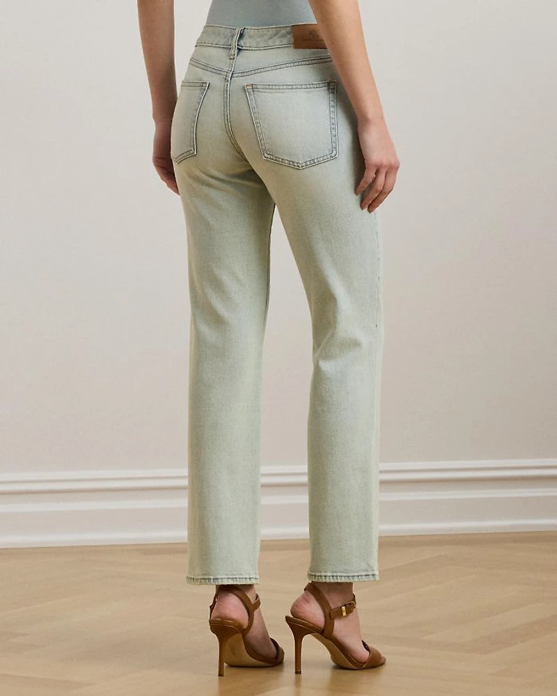 Mid Rise Straight Ankle Jeans