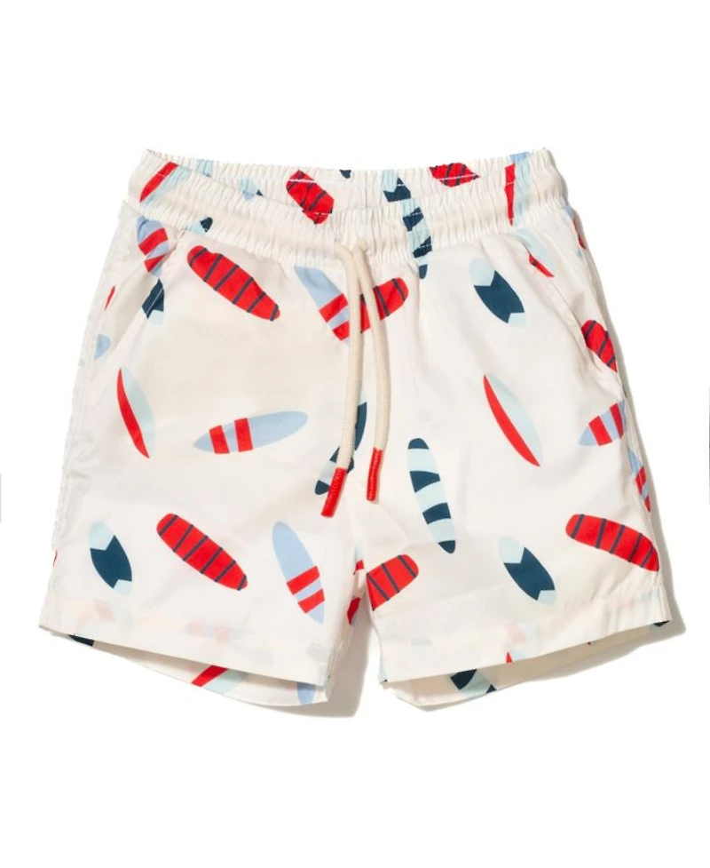 Boys' UPF 50+ Recycled Fishing Net Surfboards Swim Trunk - Little Kid, Big Kid