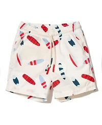 Boys' UPF 50+ Recycled Fishing Net Surfboards Swim Trunk - Little Kid, Big Kid