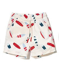 Mon Coeur Boys' Upf 50+ Recycled Fishing Net Surfboards Swim Trunk - Little Kid, Big Kid