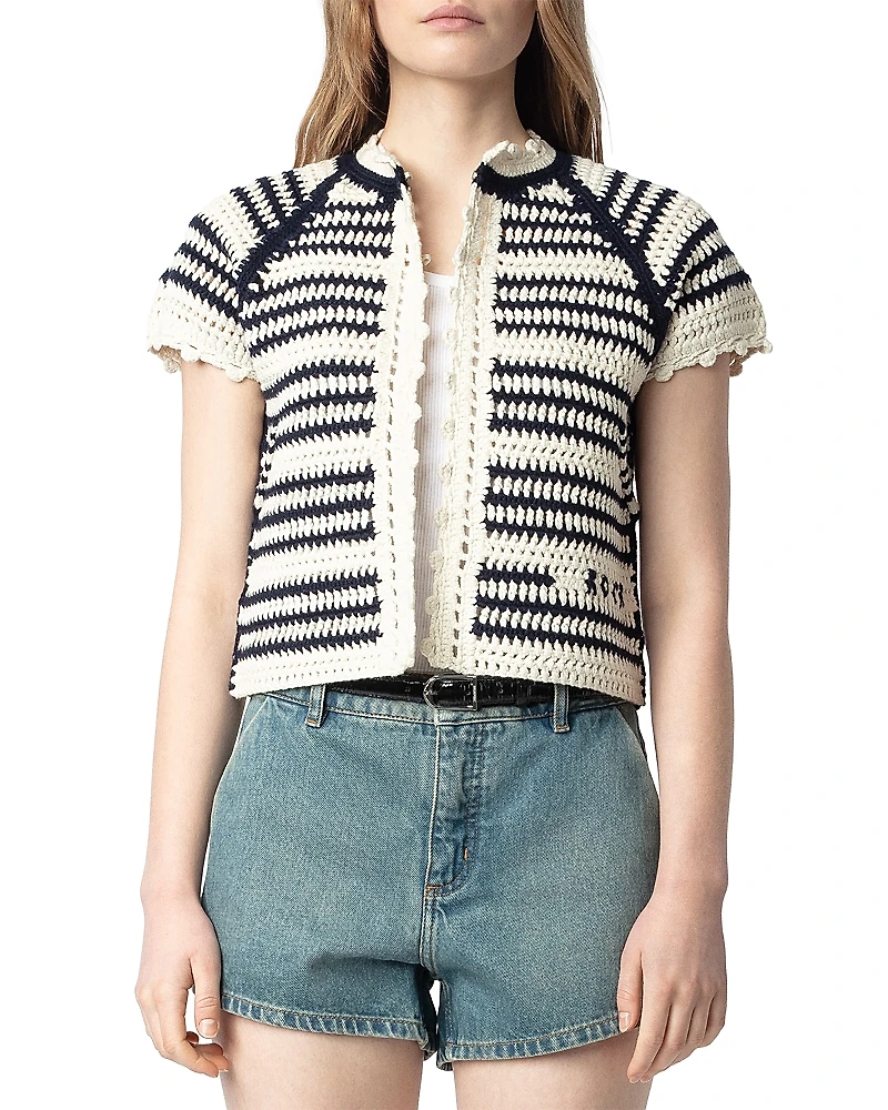 Zadig & Voltaire Zelie Striped Cardigan