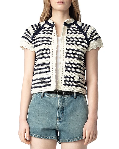 Zadig & Voltaire Zelie Striped Cardigan