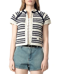 Zadig & Voltaire Zelie Striped Cardigan
