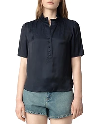 Zadig & Voltaire Topher Satin Top