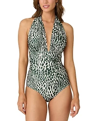 Shoshanna Halter One Piece Swimsuit