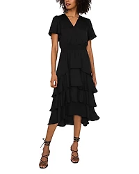 Vince Camuto Smocked Waist Tiered Dress