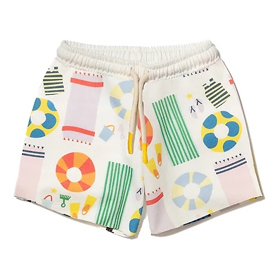 Mon Coeur Girls' Recycled Cotton Beach Cropped Short - Little Kid, Big Kid