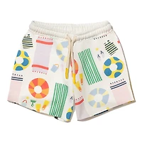Mon Coeur Girls' Recycled Cotton Beach Cropped Short - Little Kid, Big Kid
