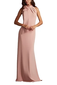 Sims Shoulder Bow Halter Gown