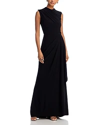 Aqua Draped Gown - Exclusive