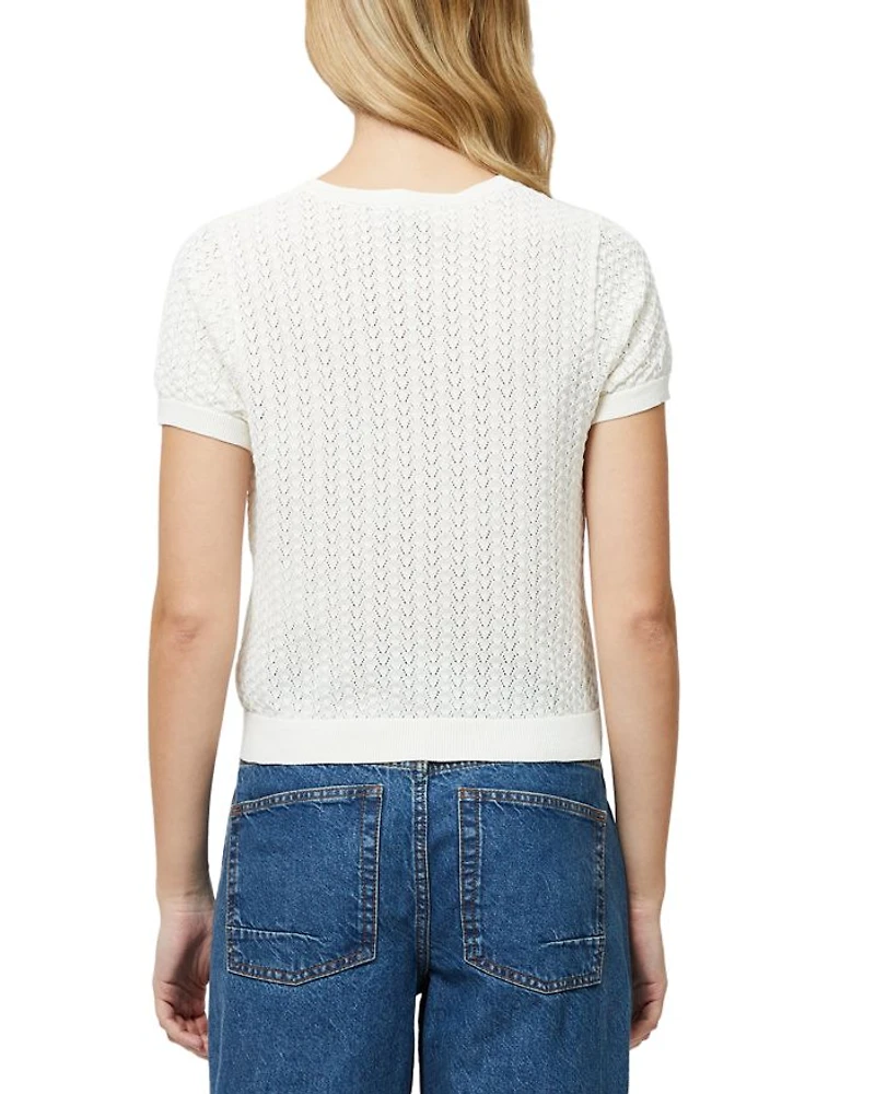 Pointelle Button Cardigan
