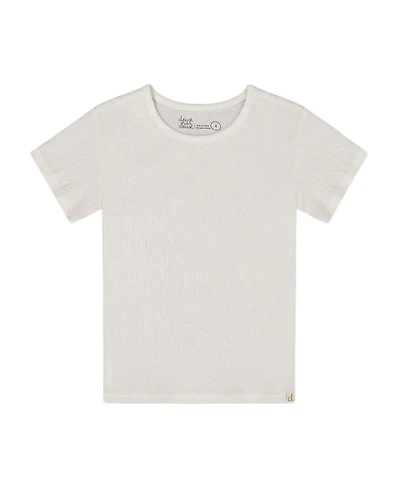 Deux par Deux Girls' Crinkle Short Sleeve Top - Baby