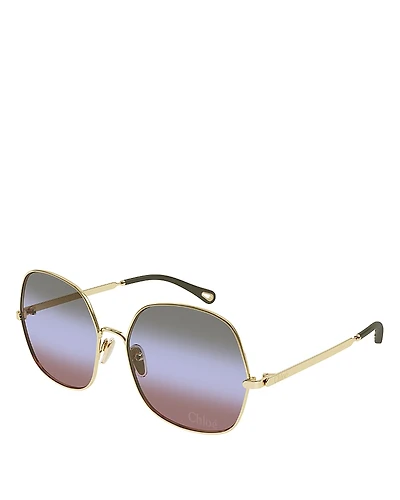 Chloe Aly Squared Sunglasses, 60mm