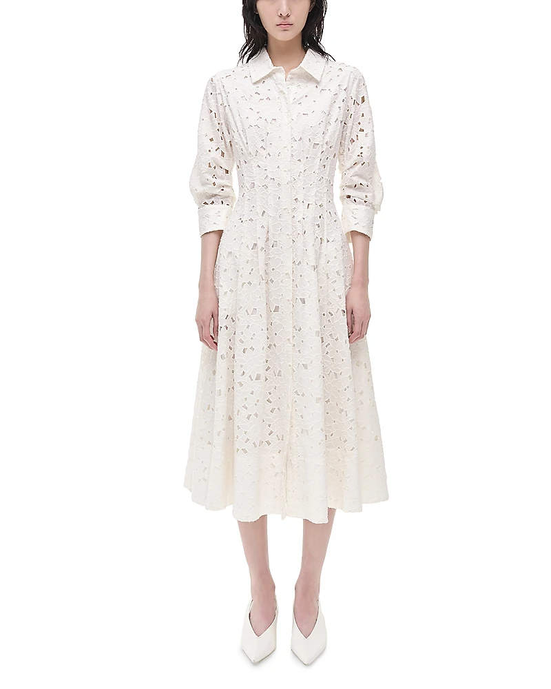 Simkhai Jazz Eyelet Midi Shirtdress