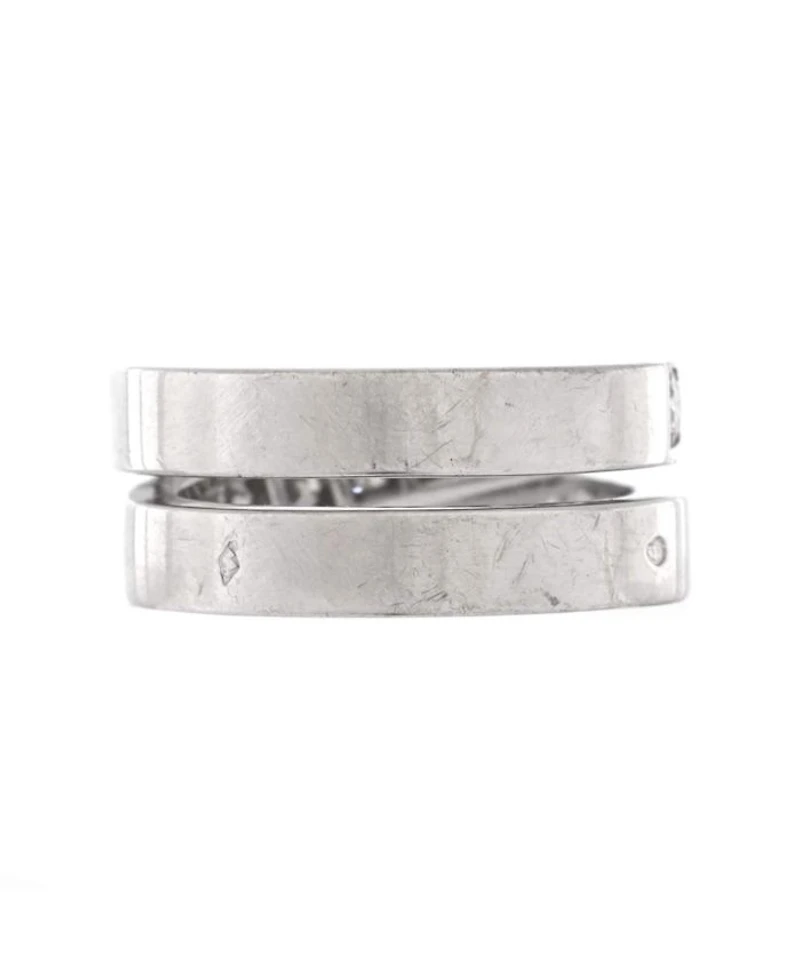 Paris Nouvelle Vague Crossover Ring 18K White Gold with Diamonds
