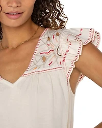 Flutter Sleeve Top