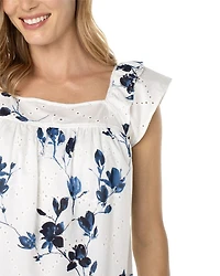 Square Neck Eyelet Top