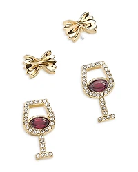 Baublebar Endless Pastabilities Stone & Pave Wine Glass Drop Earrings