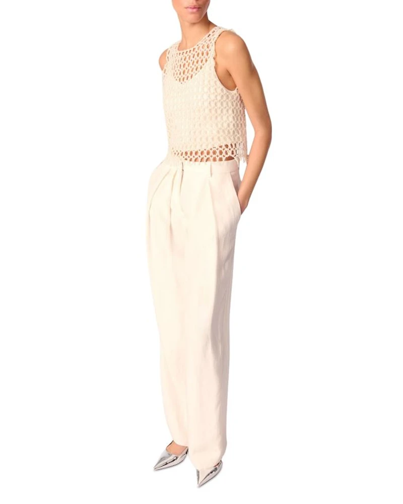 Wide Leg Suit Trousers