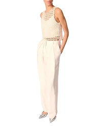 Wide Leg Suit Trousers