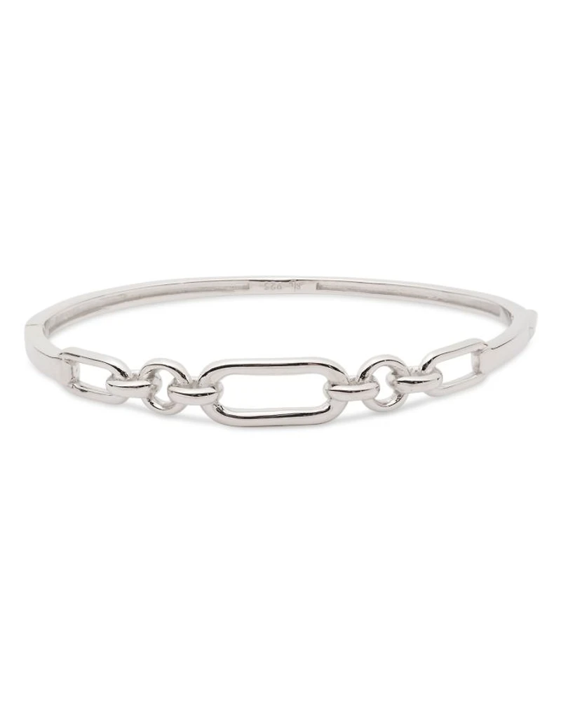 Link Bangle Bracelet in Sterling Silver