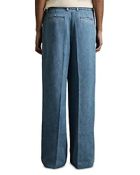 Reed Denim Look Wide Leg Trousers