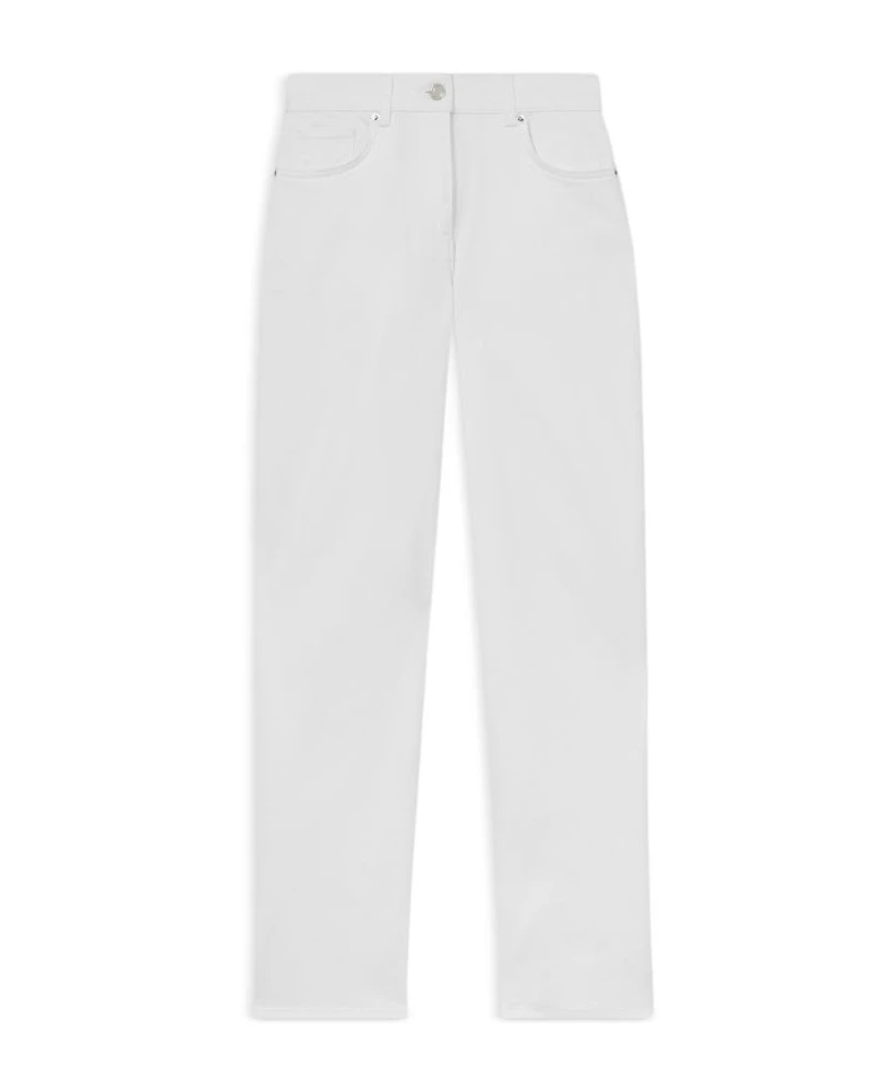 Belinda Turn Up Straight Jeans White