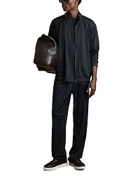 Aksel Wave Jacquard Zipper Shirt Jacket