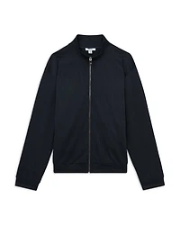 Aksel Wave Jacquard Zipper Shirt Jacket