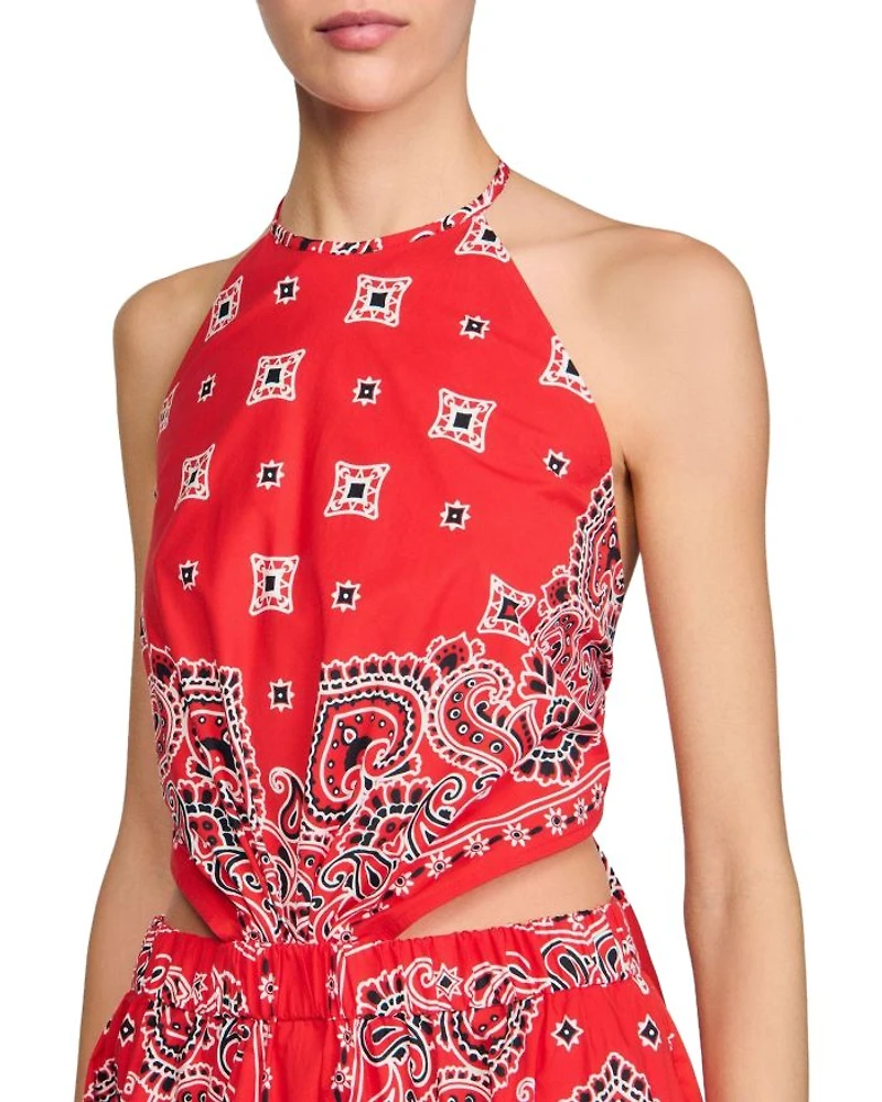 Bandana Print Maxi Dress